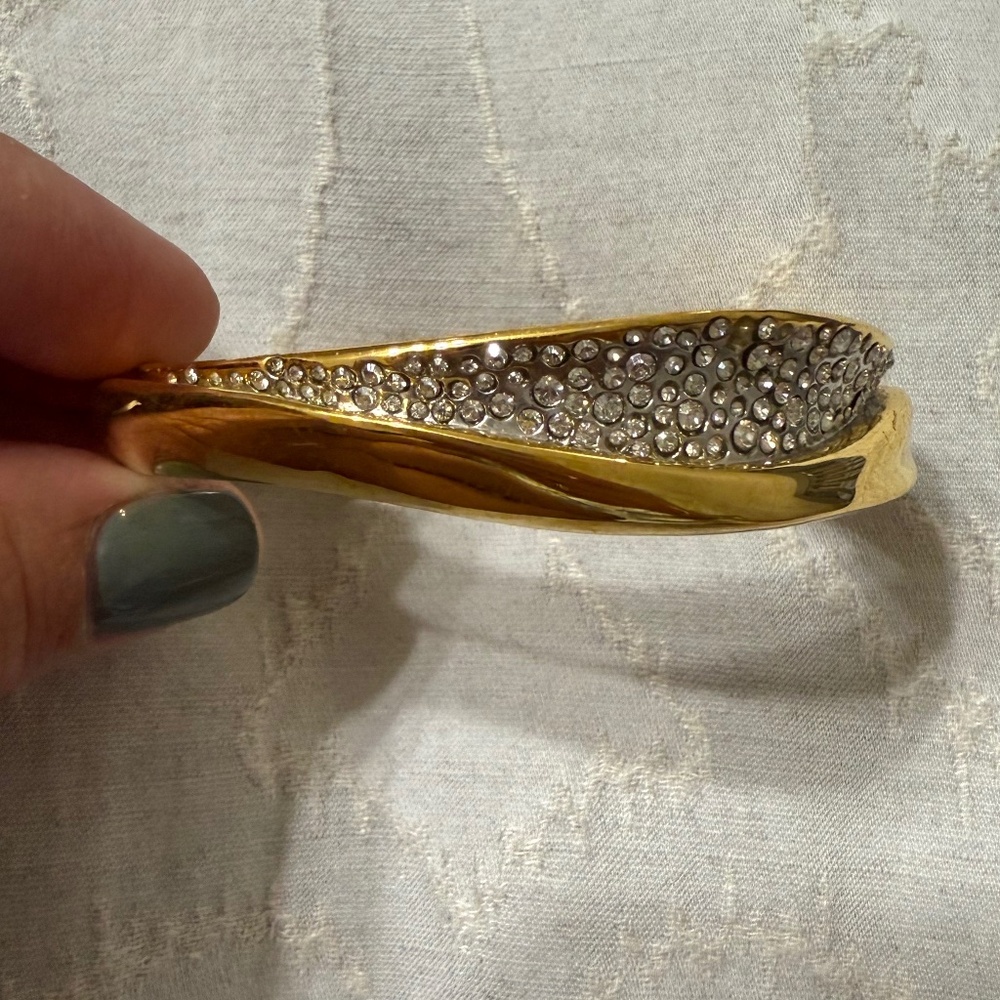 Alexis Bittar hinge bangle with crystals